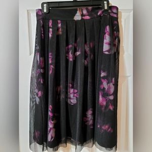 Antonio Milani Women's Mesh Overlay Skirt